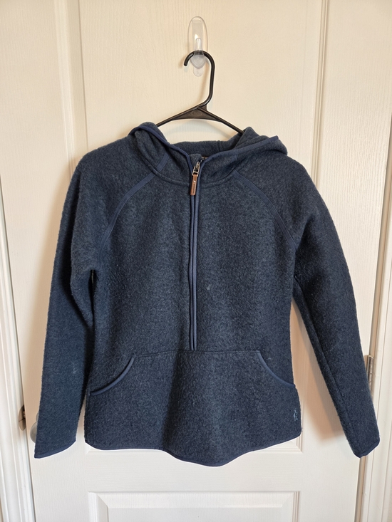 Smartwool Tops - Smartwool Blue Half-Zip Hooded Fleece Pullover